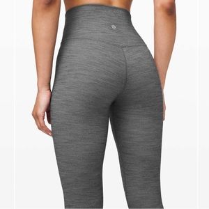 Lululemon Align Pant II 25" Mini Heathered Herringbone Heathered Black